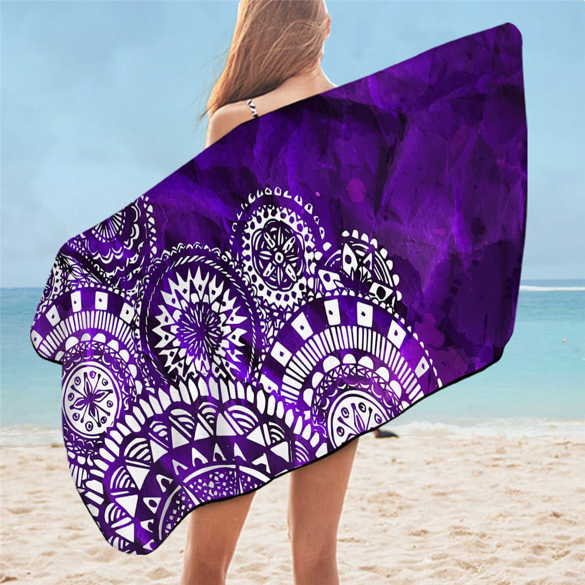 Mandala Bath Towel Bathroom Colorful Flower Beach Towel for Adult Bohemian Girly Microfiber Shower Towel 75x150cm Bath Towels Walmart