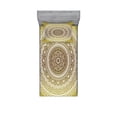 thumbnail image 1 of Mandala Bedding Set with Sheet & Covers, Ombre Mandala Flower Pattern Queen Inspired Prints Hippie Design, Printed Bedroom Decor 2 Shams, 4 Sizes, Mustard and White, by Ambesonne, 1 of 3