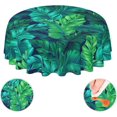 thumbnail image 1 of Mandala Black Blue Colorful Waterproof Picnic Patio Party Round Table Cloth Cover Decorations Fabric 60 Inch Circular Tablecloth for 20-47 Inch Home Dining Room Kitchen Decor, 1 of 6