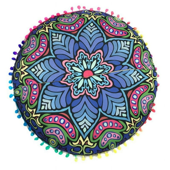 Mandala Bohemian Round Throw Pillow Cover Floor Cushion Case