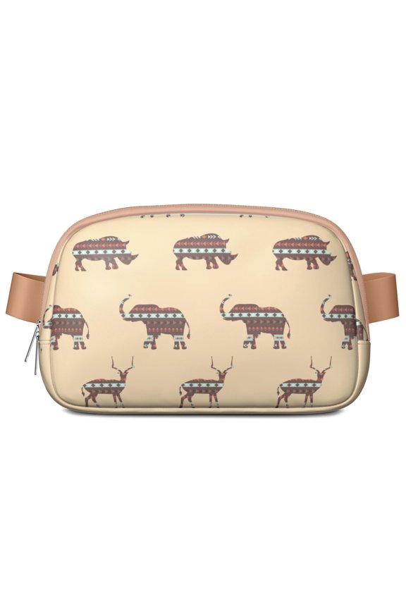 Mandala Boho Hip Bag for Women – Ethnic Elephant Print Waist Bag, Lightweight Water-Resistant Sling with Adjustable Strap and Stylish Retro Vibe