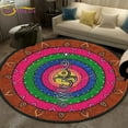 thumbnail image 1 of Mandala Carpet Round Bedroom Floor Mat for Living Room Kitchen Bedroom rative Anti-Slip Round Area Rug Chair Mat Alfombra, 1 of 6