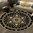 thumbnail image 1 of Mandala Carpet Round Bedroom Floor Mat for Living Room Kitchen Bedroom rative Anti-Slip Round Area Rug Chair Mat Alfombra, 1 of 6