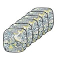 thumbnail image 1 of Mandala Chair Seating Cushion Set of 6, Floral Mandala Ornamental Vintage Blooming Flowers Foliage Leaves Garden Themed, Seat Pads for Office with Anti-slip Backing, 16"x16", Yellow Blue, by Ambesonne, 1 of 7