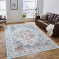 thumbnail image 1 of Mandala 5x7 Area Rug - Ultra Soft Boho Area Rug for Bedroom, Living Room & Office | Non-Slip Machine Washable Rugs, Ideal for Indoor & Outdoor Use - Beige and Gray, 1 of 7