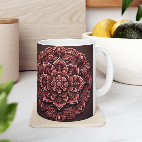 Mandala Coffee Mug, Boho Coffee Cup, Mandala Tea Mug, Unique Birthday Gift Gift, Kitchen Dr, Hippie Drinkware, Festival Gift, Yoga Gift.