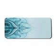 thumbnail image 1 of Mandala Computer Mouse Pad, Traditional Ornamental Lace Border with Swirled Flower Lines Eastern Folk Artwork, Rectangle Non-Slip Rubber Mousepad X-Large, 35" x 15" Gaming Size, Aqua, by Ambesonne, 1 of 2