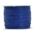 thumbnail image 1 of Mandala Crafts 0.5mm 109 Yards Jewelry Making Crafting Beading Macramé Waxed Cotton Cord Thread (Blue), 1 of 3
