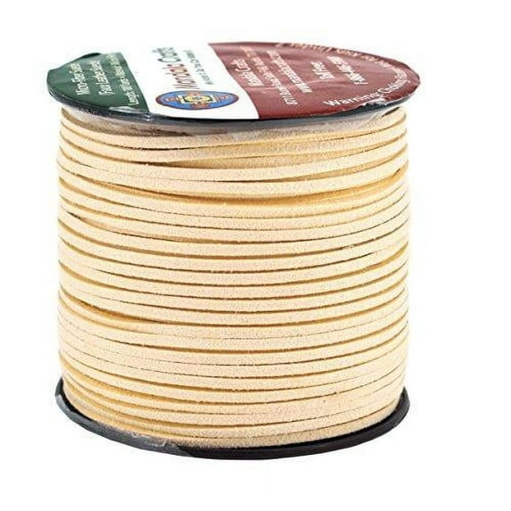Mandala Crafts 100 Yards 2.65mm Wide Jewelry Making Flat Micro Fiber Lace Faux Suede Leather Cord