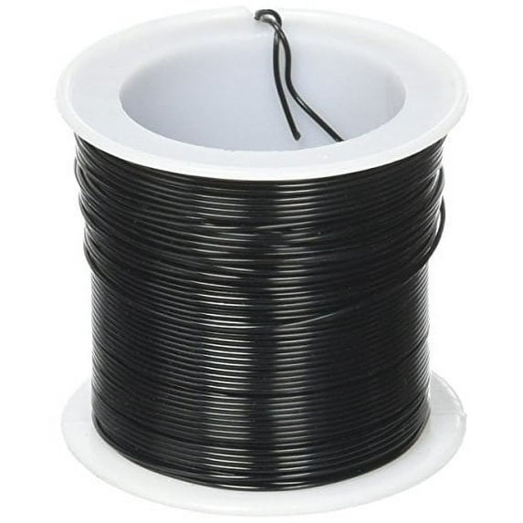 Mandala Crafts 12 14 16 18 20 22 Gauge Anodized Jewelry Making Beading Floral Colored Aluminum Craft Wire (20 Gauge, Black)