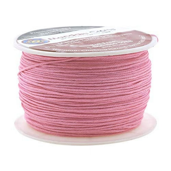 Mandala Crafts 1mm 109 Yards Jewelry Making Beading Crafting Macramé Waxed Cotton Cord Thread (Pink)