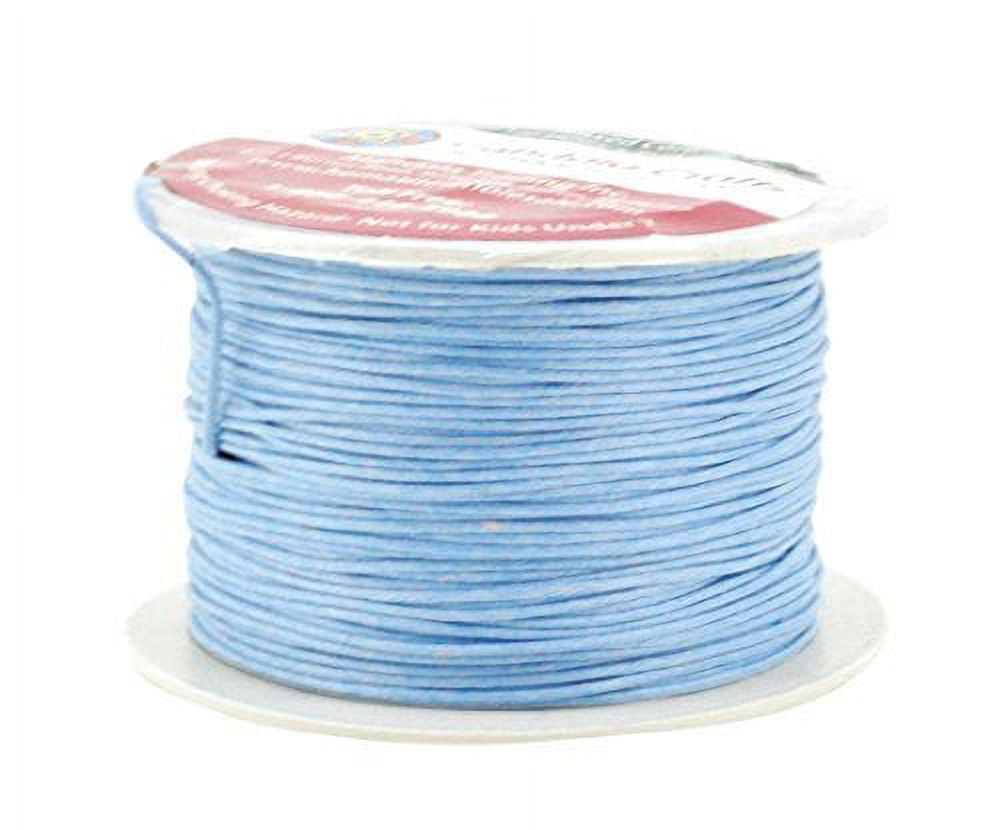 Mandala Crafts 1mm 109 Yards Jewelry Making Beading Crafting Macram Waxed Cotton Cord Thread (White)