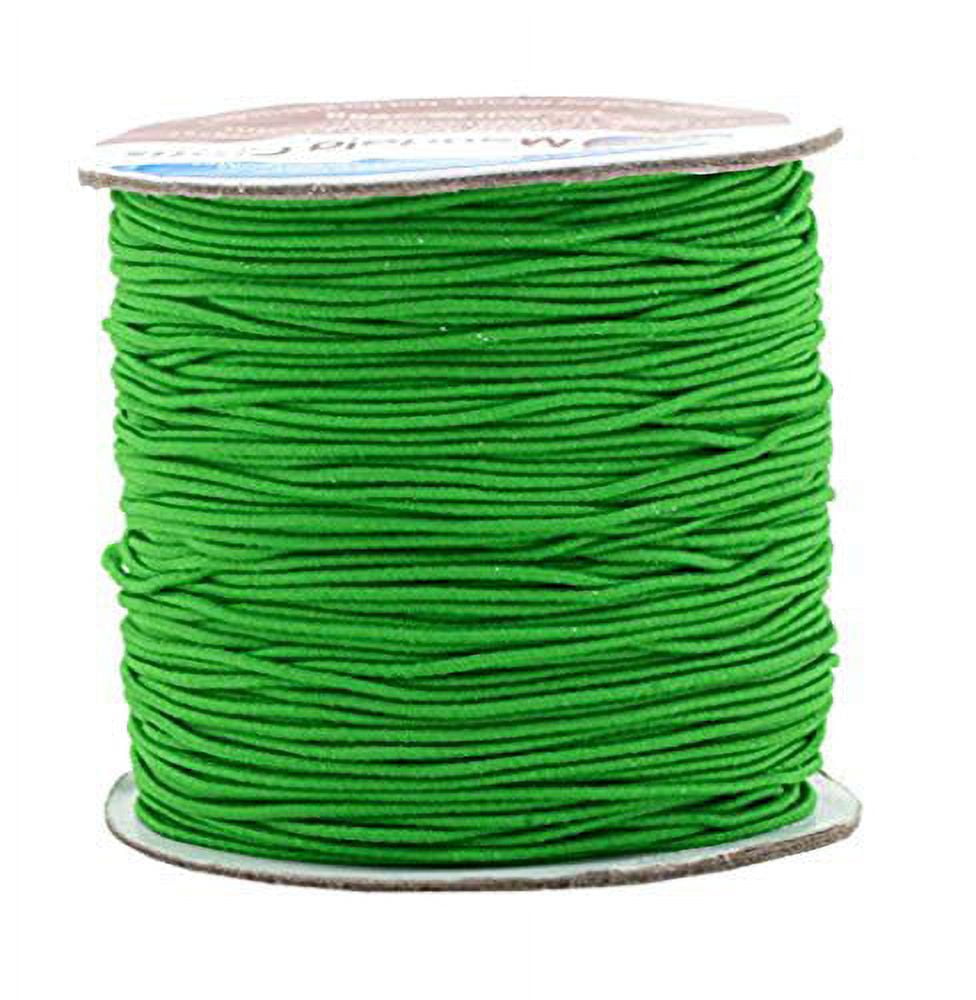 Mandala Crafts 1mm Elastic Cord Stretchy String for Bracelets, Necklaces,  Jewelry Making, Beading, Masks; 109 Yards Irish Green 