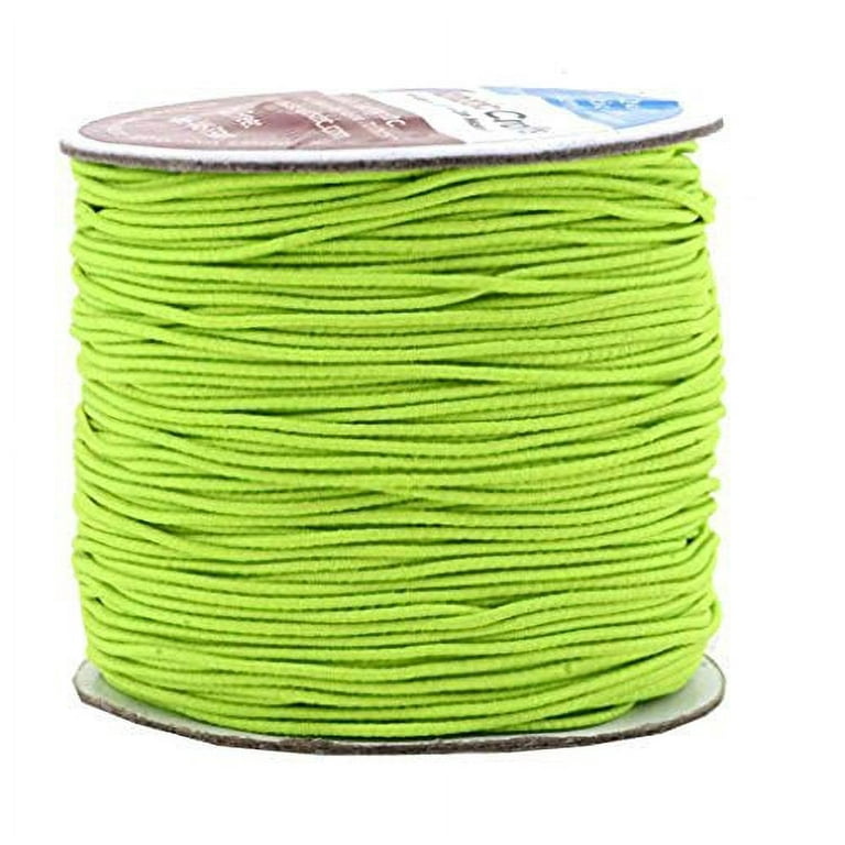 Mandala Crafts 1mm Irish Green Elastic Cord for Bracelets Necklaces - 109  Yds Irish Green Elastic String Stretchy Cord for Jewelry Making Beading 