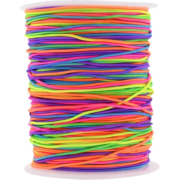 Mandala Crafts 1mm Elastic Cord Stretchy String for Bracelets, Necklaces, Jewelry Making, Beading, Masks; 109 Yards