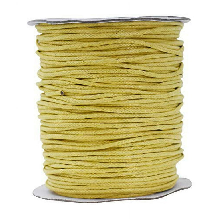 Mandala Crafts 2mm Waxed Cotton Cord Rope for Necklace Bracelet Jewelry  Making String Beading Macrame Braiding 109 Yards Yellow 