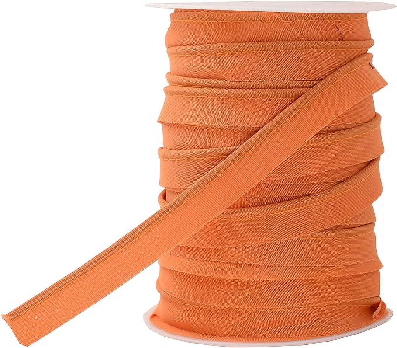 Mandala Crafts 55 Yards Orange Maxi Piping Trim with Welting Cord 1/2