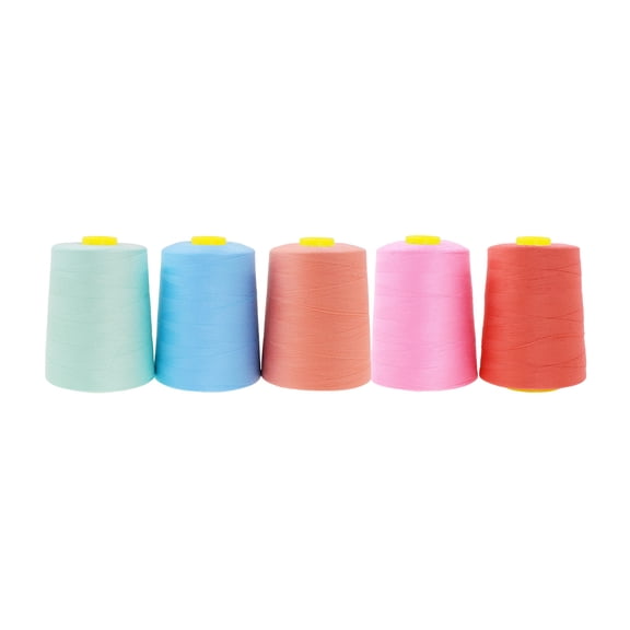 Mandala Crafts All Purpose Sewing Thread Spools - Serger Thread Cones 4 Pack – Polyester Thread for Overlock Sewing Machine Quilting