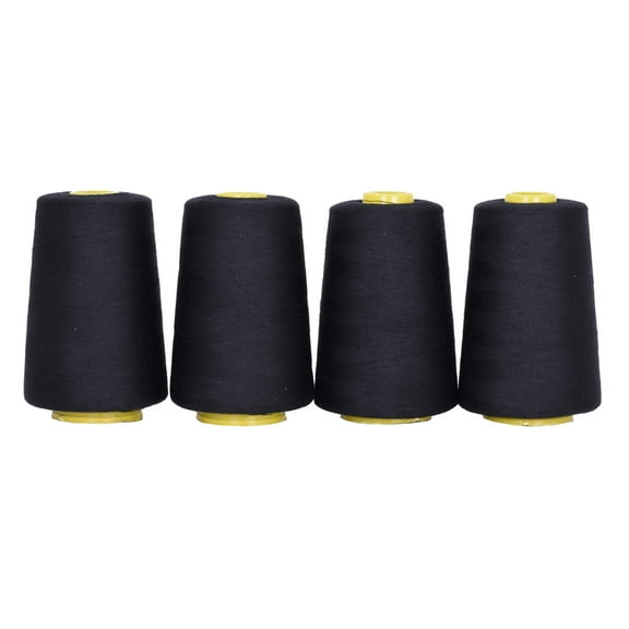 Mandala Crafts All Purpose Sewing Thread Spools - Serger Thread Cones 4 Pack – Polyester Thread for Overlock Sewing Machine Quilting