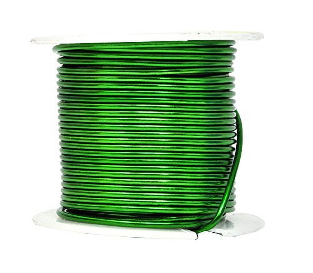 Mandala Crafts Anodized Aluminum Wire for Sculpting, Armature, Jewelry Making, Gem Metal Wrap, Garden, Colored and Soft, 1 Roll(14 Gauge, Kelly Green)