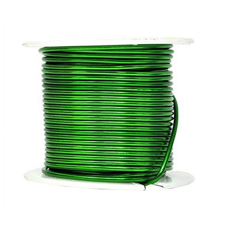 Mandala Crafts Anodized Aluminum Wire for Sculpting, Armature, Jewelry Making, Gem Metal Wrap, Garden, Colored and Soft, 1 Roll(14 Gauge, Kelly Green)
