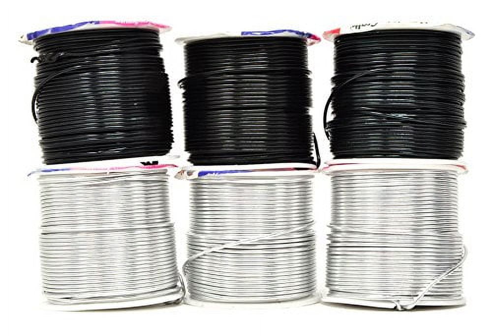 Mandala Crafts Anodized Aluminum Wire for Sculpting, Armature, Jewelry Making, Gem Metal Wrap, Garden, Colored and Soft, Assorted 6 Rolls (16 Gauge, Comb 3)