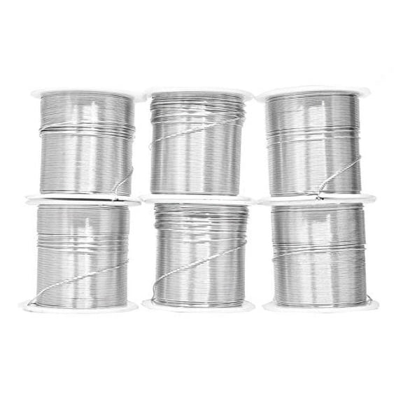 Mandala Crafts Anodized Aluminum Wire for Sculpting, Armature, Jewelry Making, Gem Metal Wrap, Garden, Colored and Soft, Assorted 6 Rolls (22 Gauge, Combo 8)