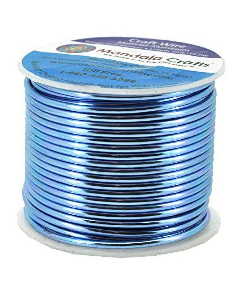 Mandala Crafts Blue Anodized Aluminum Wire for Sculpting and Jewelry Making