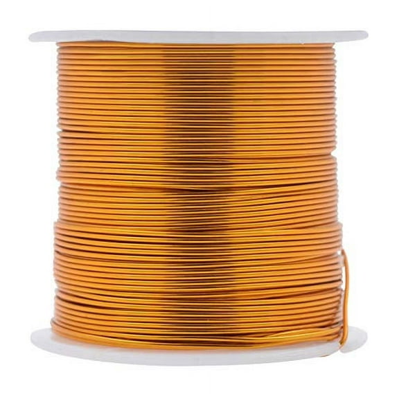 Mandala Crafts Anodized Aluminum Wire for Sculpting, Armature, Jewelry Making, Gem Metal Wrap, Garden, Colored and Soft, 1 Roll(20 Gauge, Gold)