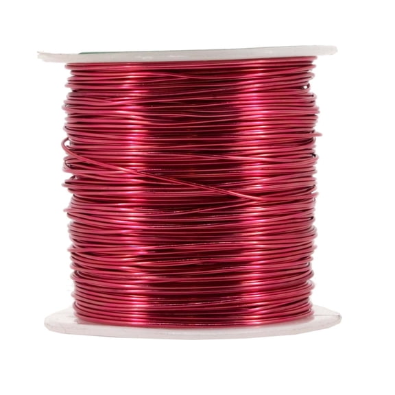 Mandala Crafts Anodized Aluminum Wire for Sculpting, Armature, Jewelry Making, Gem Metal Wrap, Garden, Colored and Soft, 1 Roll(20 Gauge, Raspberry)