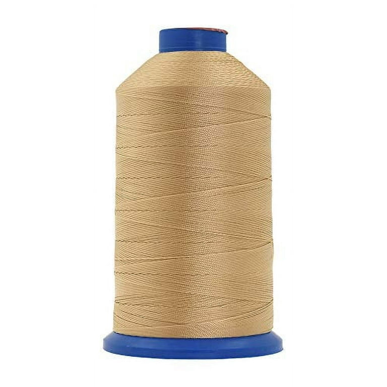 Mandala Crafts Tex 210 Bonded Nylon Thread for Sewing - 800 YDs T210 Heavy  Duty Tan Nylon