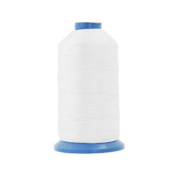 Mandala Crafts Bonded Nylon Thread for Sewing Leather, Upholstery, Jeans and Weaving Hair; Heavy-Duty (T210 #207 630D/3, White)