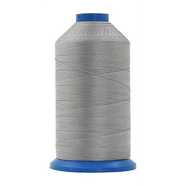 Mandala Crafts Bonded Nylon Thread for Sewing Leather, Upholstery, Jeans  and Weaving Hair; Heavy-Duty (T270 #277 840D/3, Gray) 
