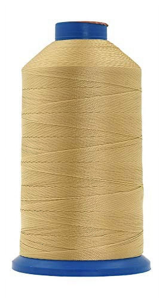 Mandala Crafts Bonded Nylon Thread for Sewing Leather, Upholstery, Jeans and Weaving Hair; Heavy-Duty (t270 #277 840d/3, White)