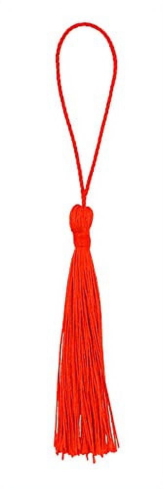 Mandala Crafts Bookmark Tassels for Crafts - Mini Tassels for Bookmarks  Jewelry Making Graduation - 5 Inch Pack of 100 Small Floss Sewing Tassels  Red 5 Inches 