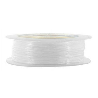 Mandala Crafts Clear Elastic Cord Stretchy Fiber String for Bracelets, Jewelry Making, Beading, Women's, Size: 0.7mm 100 Meters 328 Feet, White