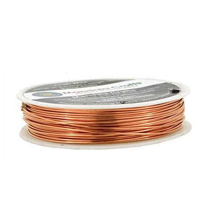 Mandala Crafts Copper Wire for Jewelry Making - Metal Craft Wire for Crafts  - Tarnish-Resistant Beading Jewelry Wire Coil Wire for Jewelry Wrapping  Bare Copper 20 Gauge 15 Yards 