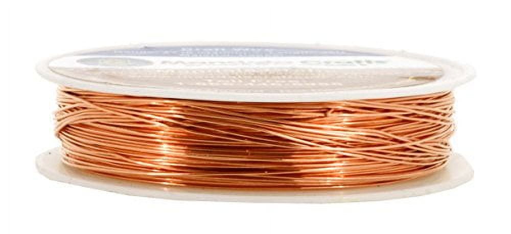 Mandala Crafts Copper Wire for Jewelry Making - Metal Craft Wire for Crafts  - Tarnish-Resistant Beading Jewelry Wire Coil Wire for Jewelry Wrapping  Bare Copper 22 Gauge 30 Yards 