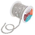 thumbnail image 1 of Mandala Crafts DIY Rhinestone Chain - Rhinestone Trim Cup Close Chain - Rhinestone Roll Crystal Chain Rhinestones for Crafts Sewing Jewelry Making Decoration 1 Row 2mm 20 Yards Silver, 1 of 5