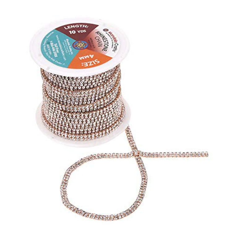 Mandala Crafts DIY Rhinestone Chain - Rhinestone Trim Cup Close Chain -  Rhinestone Roll Crystal Chain Rhinestones for Crafts Sewing Jewelry Making  Decoration 2 Row 2mm 10 Yards Rose Gold 