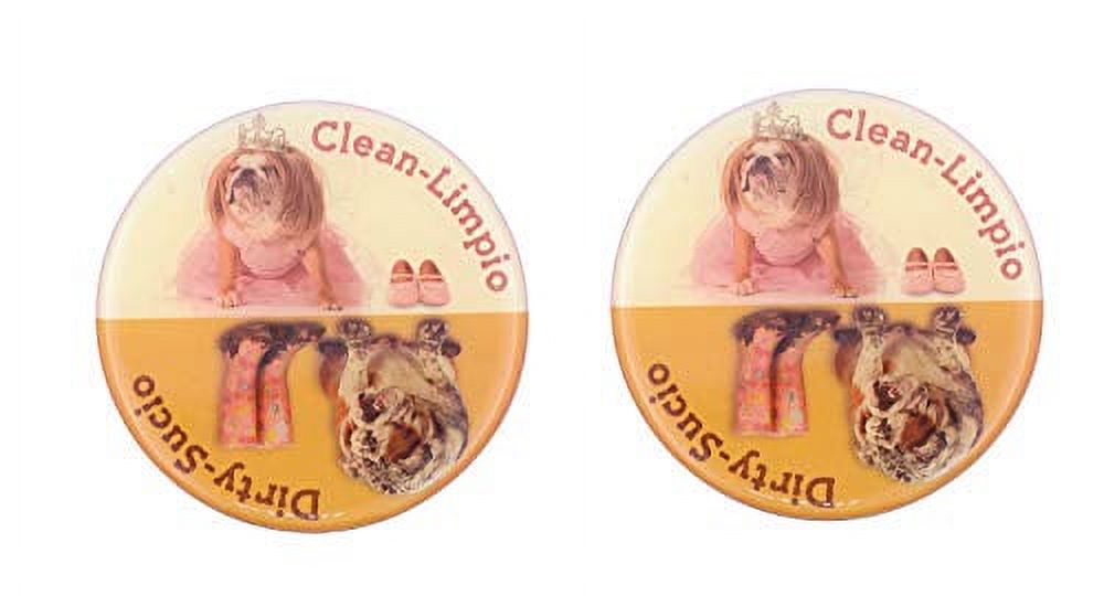 Mandala Crafts Dishwasher Clean Dirty Sign Indicator with English Spanish for Stainless