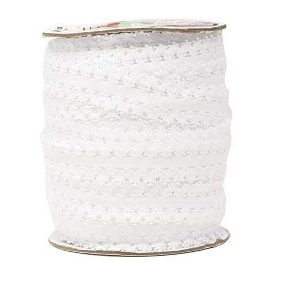 Mandala Crafts Elastic Lace Ribbon Decorative Stretch Trim for Elastic Headband, Lingerie, Sewing