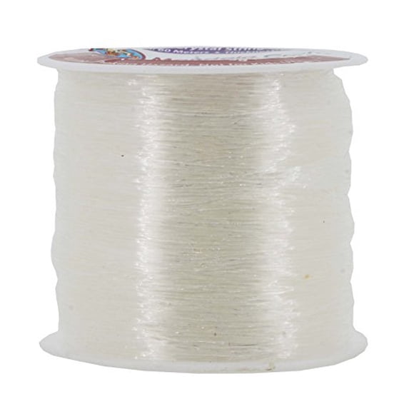 Mandala Crafts Elastic String Stretchy Bracelet String Crystal String Clear Bead Cord for Bracelet Jewelry Making Beading Transparent 0.8mm 65 Yards