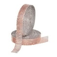 thumbnail image 1 of Mandala Crafts Faux Diamond Bling Wrap, Faux Rhinestone Crystal Mesh Ribbon Roll for Wedding, Party, Centerpiece, Cake, Vase Sparkling Decoration (1 Inch 5 Rows 20 Yards 2 Rolls, Champagne), 1 of 6
