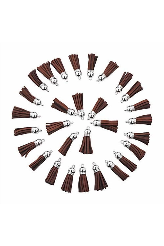 Faux Leather Suede Tassel with Loop for Keychains, Jewelry Making, Bookmarks, Books, Gifts, Pillows