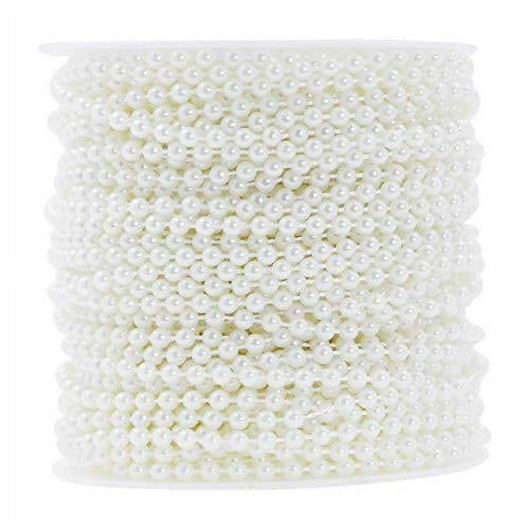 Craft String Pearls 6mm Pearl Bead, 66 Feet Ivory Faux Pearl Garland Spool  Roll Strand Wedding Party Decoration645667173331