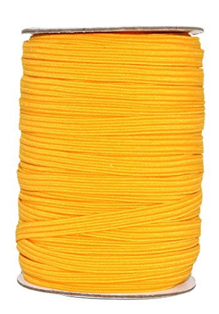Mandala Crafts 1/4 Inch Flat Elastic Band - 6mm Tan Elastic Cord, 50 Yard Roll For Sewing & Crafts