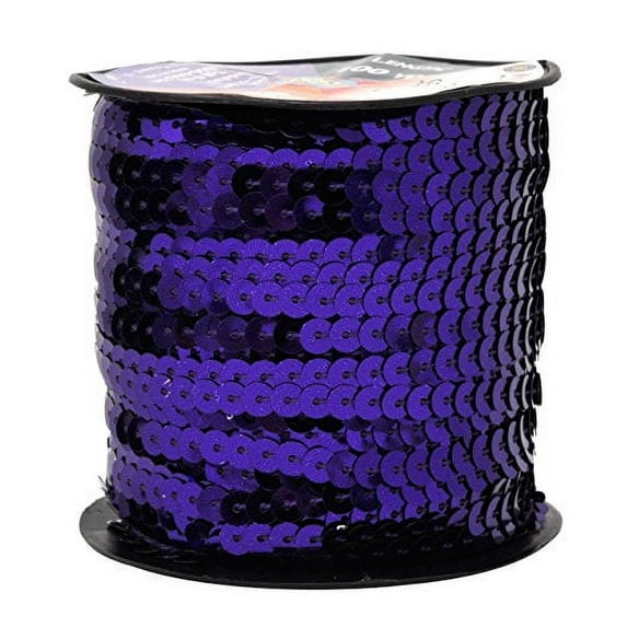 Mandala Crafts Flat Sequin Strip Trim on Strings for Crafts, Fringe, and Sewing; 100 Yard Roll