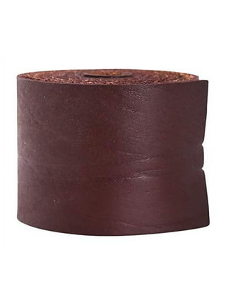 Mandala Crafts Genuine Leather Strap Brown Cowhide Leather Strips for Crafts S