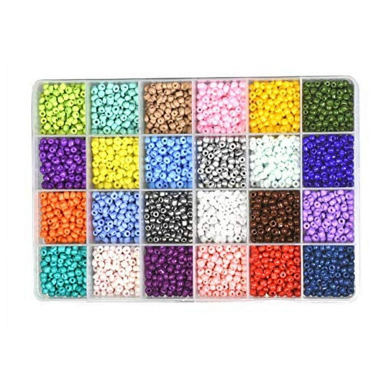 24 Grid/Box Pony Beads Bracelets Set Colorful Big Hole Acrylic